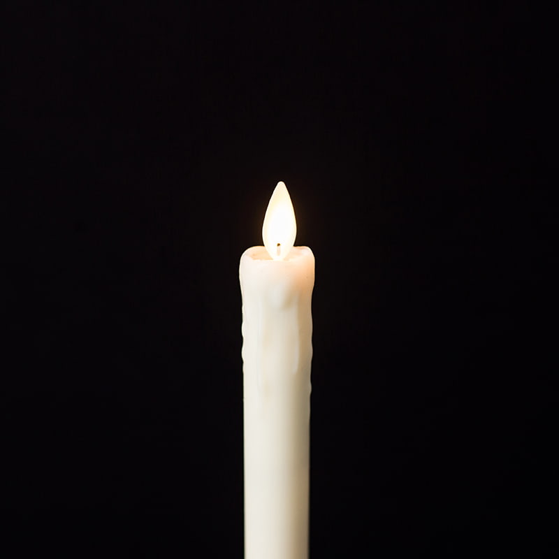 2-pak dryppende voks Flammefri koniske stearinlys