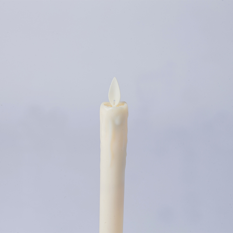 2-pak dryppende voks Flammefri koniske stearinlys